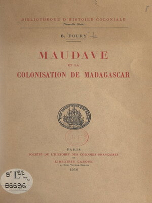 cover image of Maudave et la colonisation de Madagascar